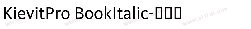 KievitPro BookItalic字体转换